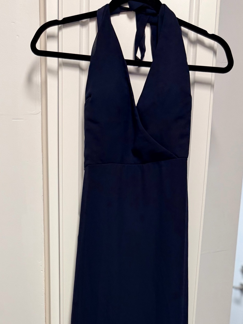 Birdy Grey Navy Floor Length Gown with Sleek Silhouette